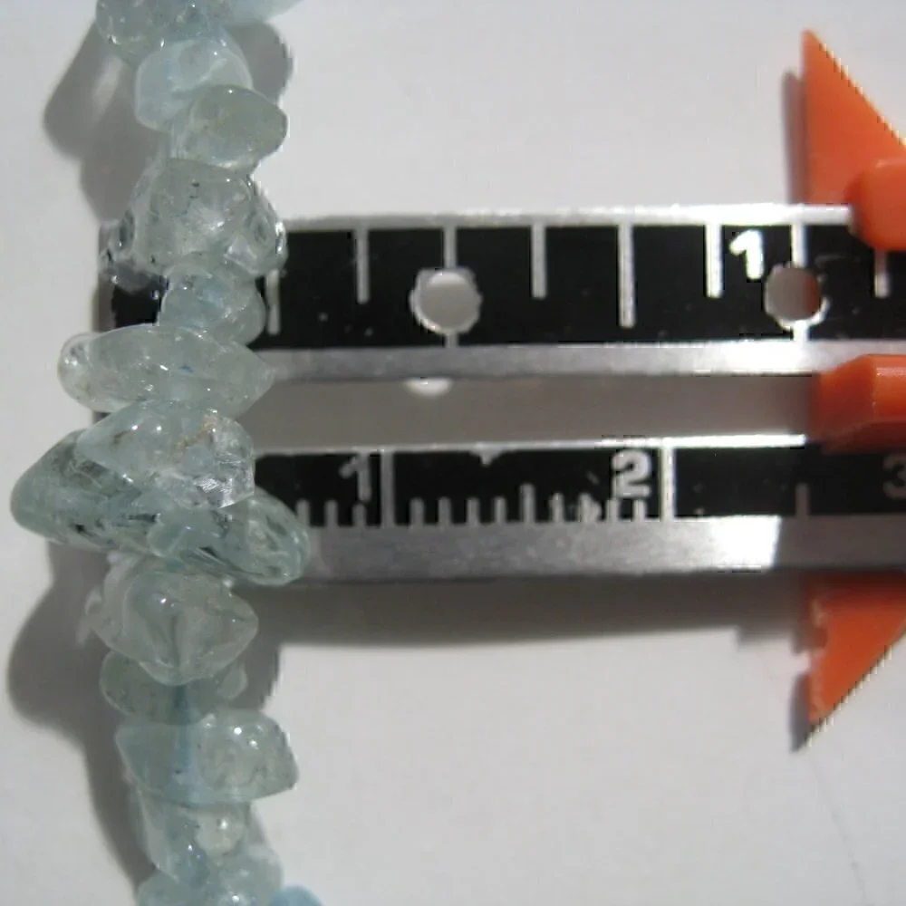 Vtg Amethyst & Aquamarine Chip Nugget Necklace Strand String Gemstone 35